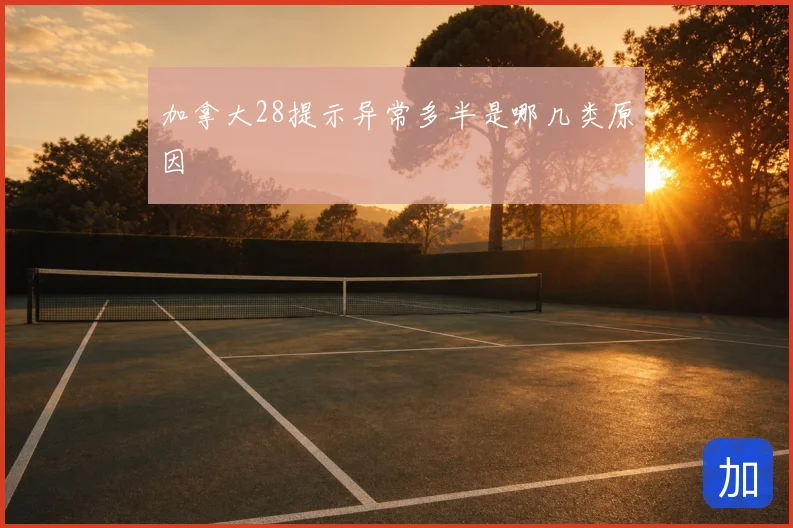 加拿大28提示异常多半是哪几类原因